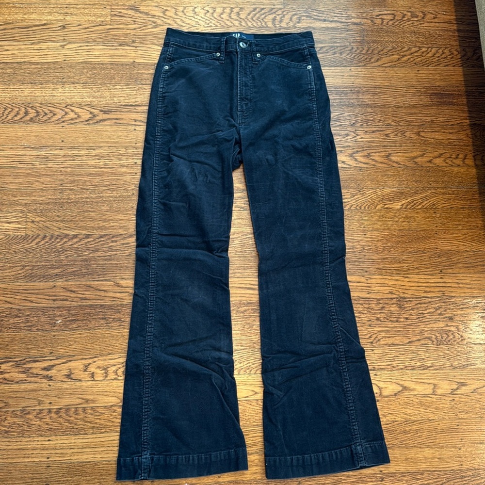 Navy Corduroy Gap Flare Pants